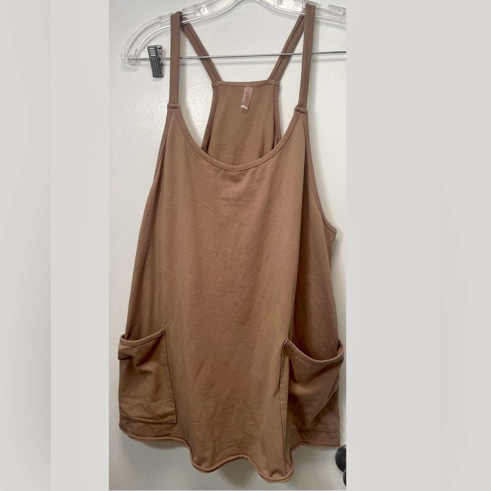 Free People Hot Shot Mini Dress in Mocha Latte Tan size Medium NWOT - Picture 9 of 11